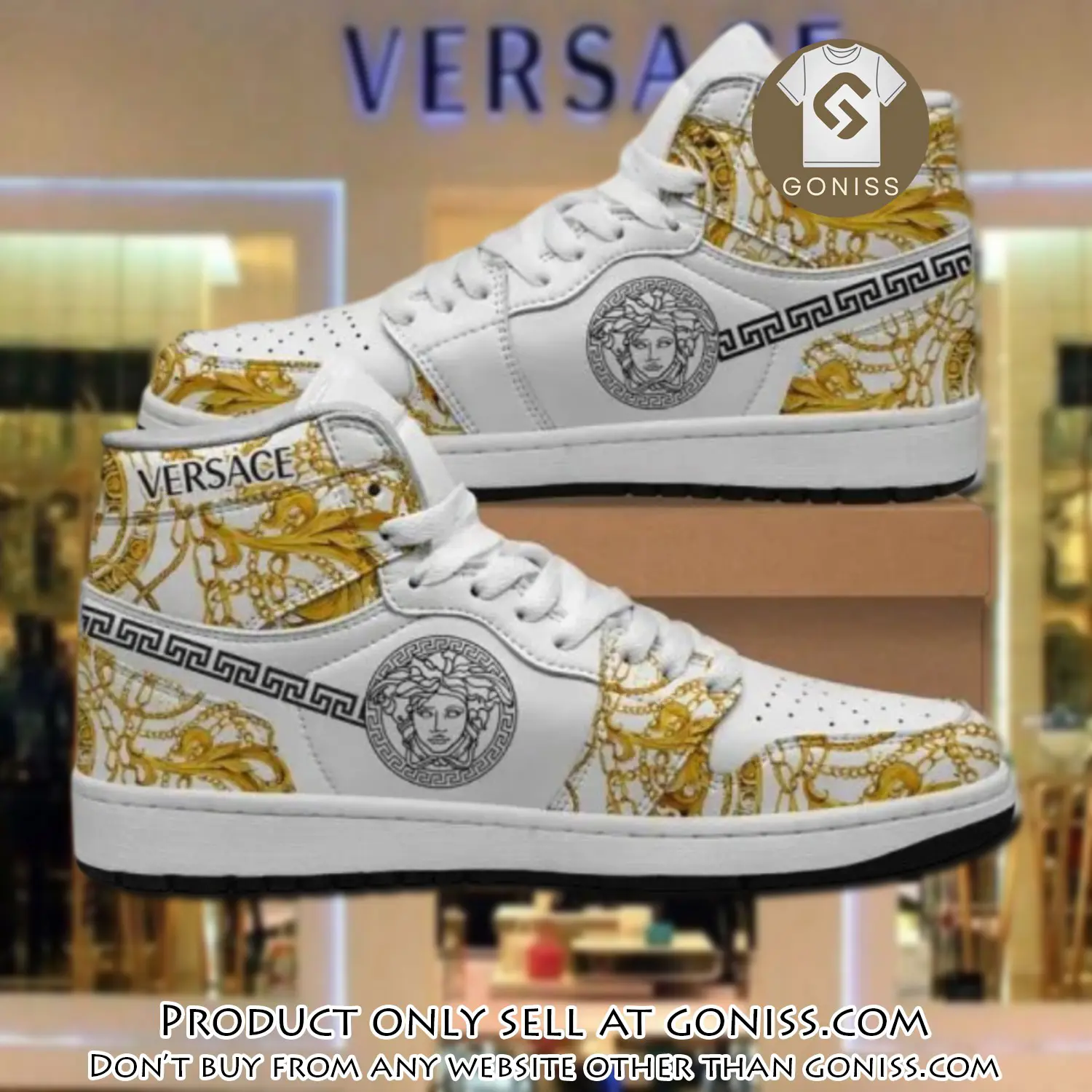 Gianni versace white high air jordan sneakers shoes hot  gifts unisex gn5031516